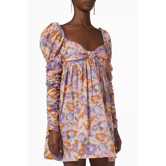 Zimmermann Violet Floral Twist Front Dress - Picture 2 of 9